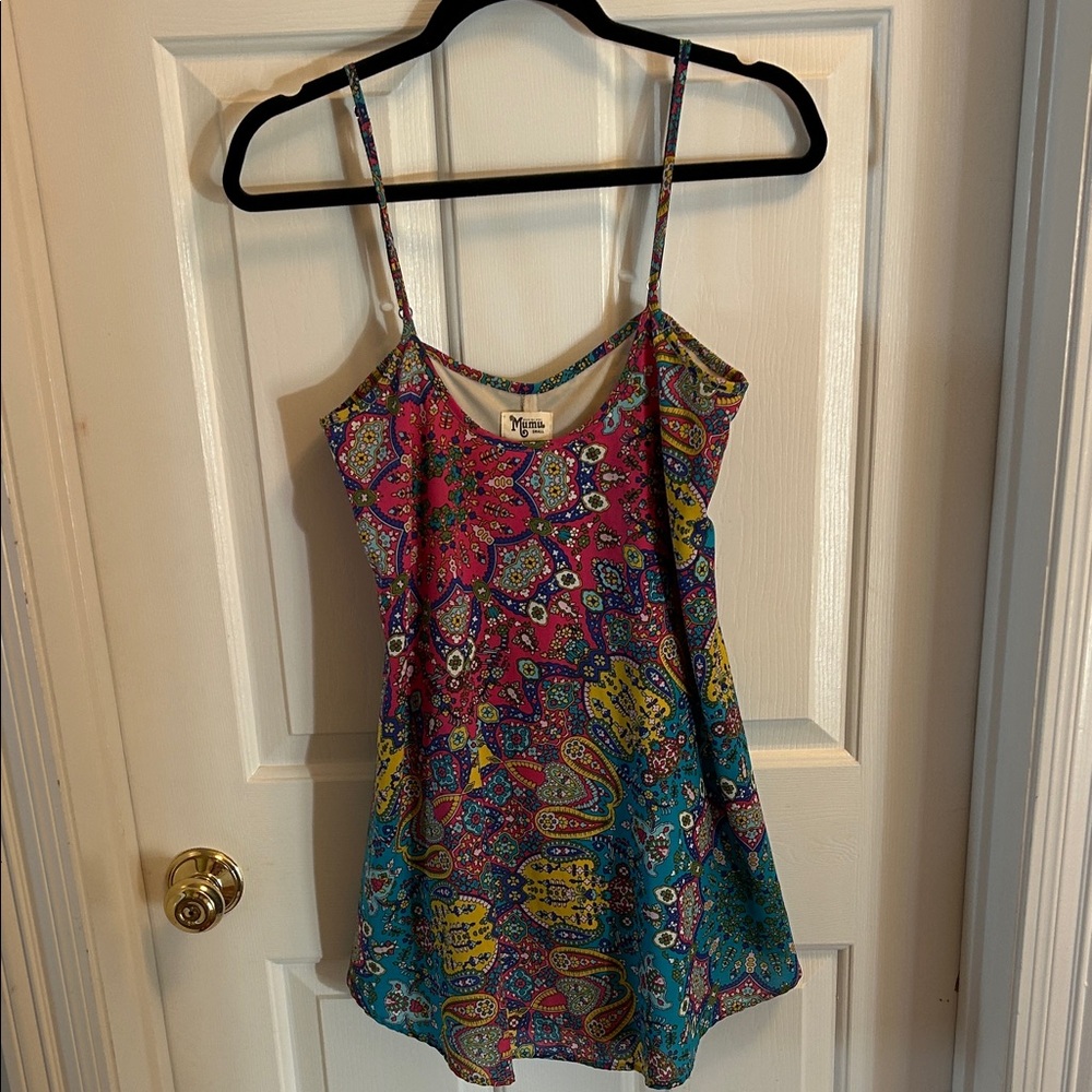 Colorful Paisley Spaghetti Strap Top
